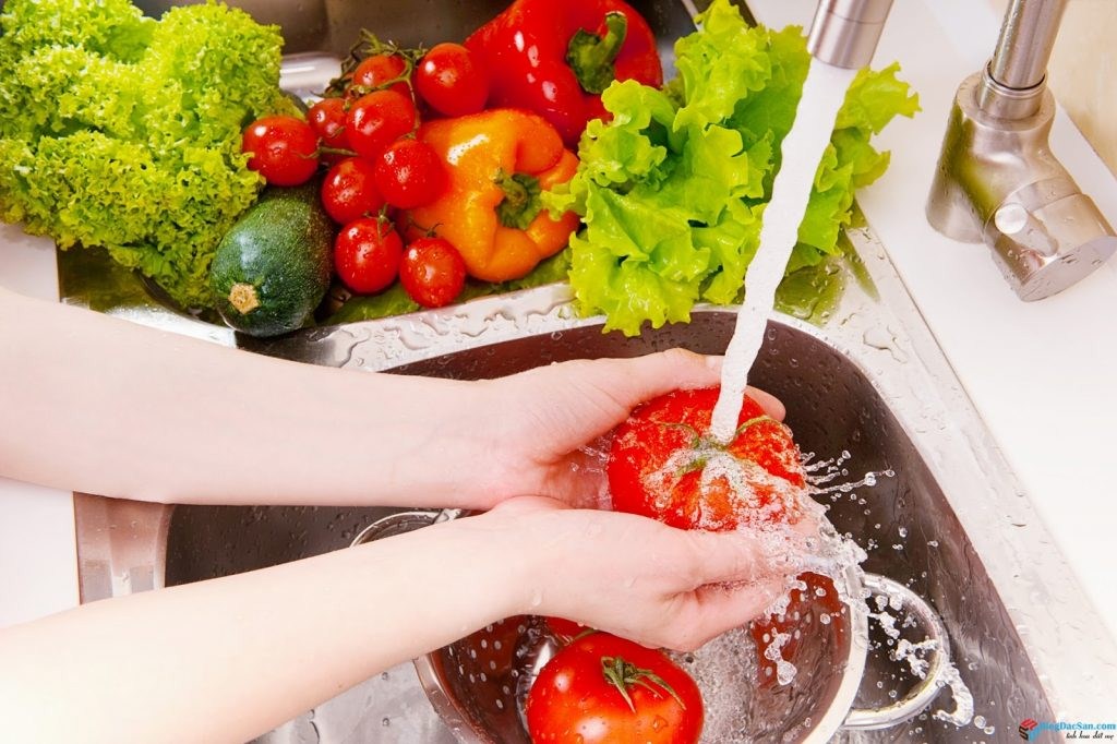 wash fruits and vegetables